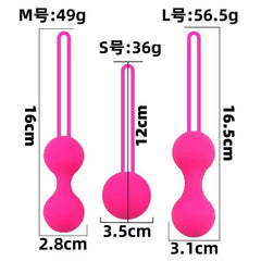 Elevate Your Intimacy: 3-Piece Safe Silicone Kegel Ball Set for Beginners - Enhance Pelvic Floor Strength and Confidence
