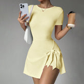 Women'S Sexy Yoga Tennis Skirt Lightweight Breathable Dress for Outdoor Golf Sports Tennis Dress