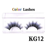 Custom Logo Handmade 10Mm 15Mm 16Mm 3D Fluffy Faux Mink Eyelashes 0.07Mm Thickness Natural Thin Lash Band Volumes Colorful