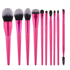 10 Pcs Wholesale Gorgeous Pink Makeup Brush Set Professional Vegan Brushes Kit Synthetic Hair Custom Private Label Services