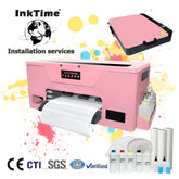 Dual XP600 I3200 A3 30cm DTF Pink Printer for Heat Transfer Printing on Textile and Apparel