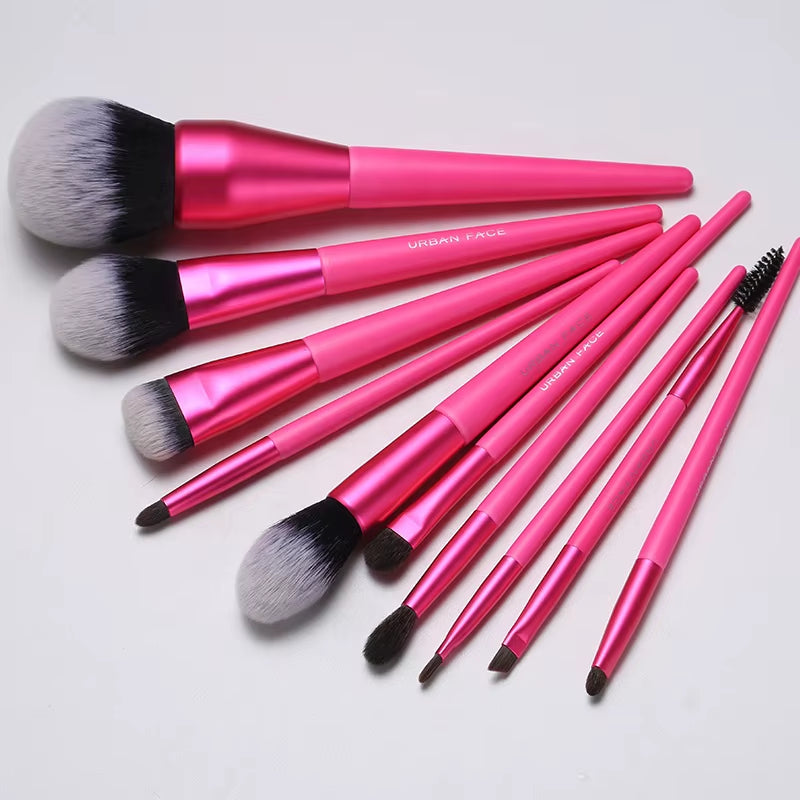 10 Pcs Wholesale Gorgeous Pink Makeup Brush Set Professional Vegan Brushes Kit Synthetic Hair Custom Private Label Services