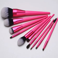 10 Pcs Wholesale Gorgeous Pink Makeup Brush Set Professional Vegan Brushes Kit Synthetic Hair Custom Private Label Services
