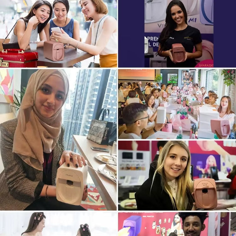 Portable 3D Smart Mobile Nails Polish Printer Machine Digital DIY Finger Machine Nails and Flower Printer Nail Printer