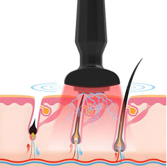 4-in-1 Electric Scalp Massager with Red Light Therapy, EMS Vibration, and Microcurrent Derma Stamp for Enhanced Hair Growth