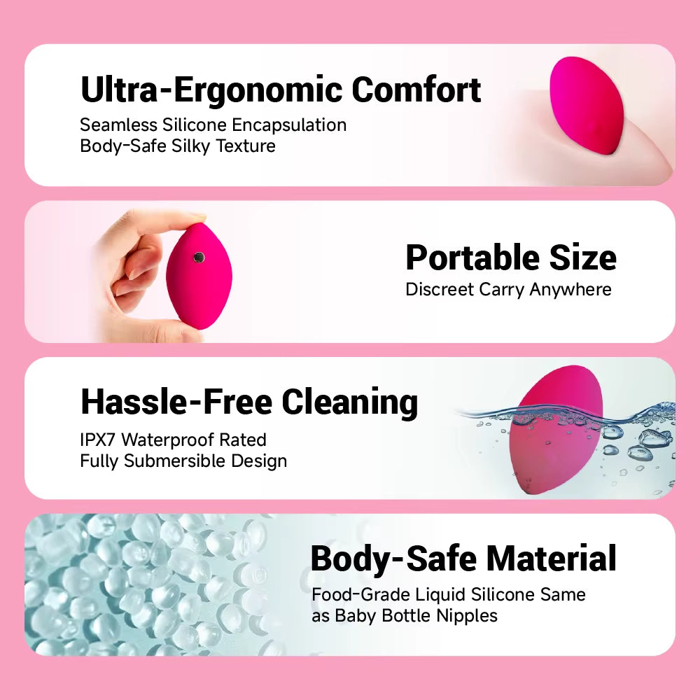 Silicone Rose Red Clitoral Stimulation Bullet Vibrator Mini Massage