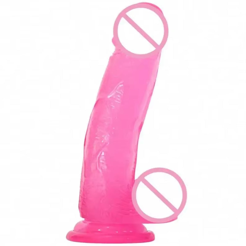 Crystal Jelly Dildo for Female Masturbation Realistic Dildo Suction Cup Transparent Anal Plug Sex Product