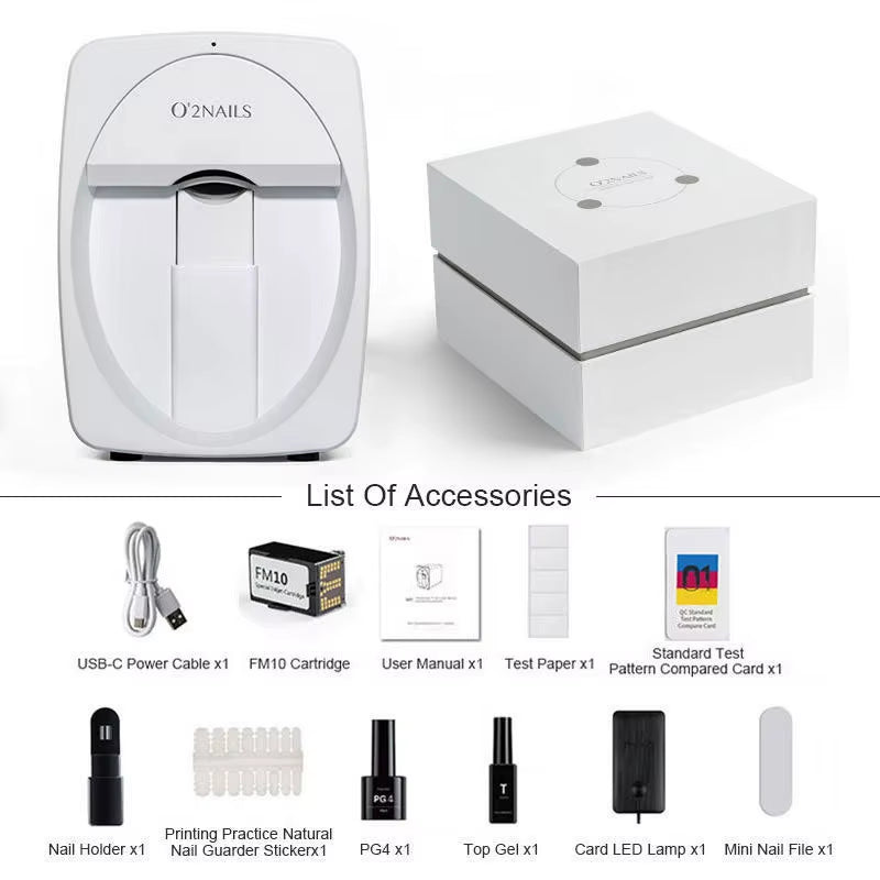 Portable 3D Smart Mobile Nails Polish Printer Machine Digital DIY Finger Machine Nails and Flower Printer Nail Printer
