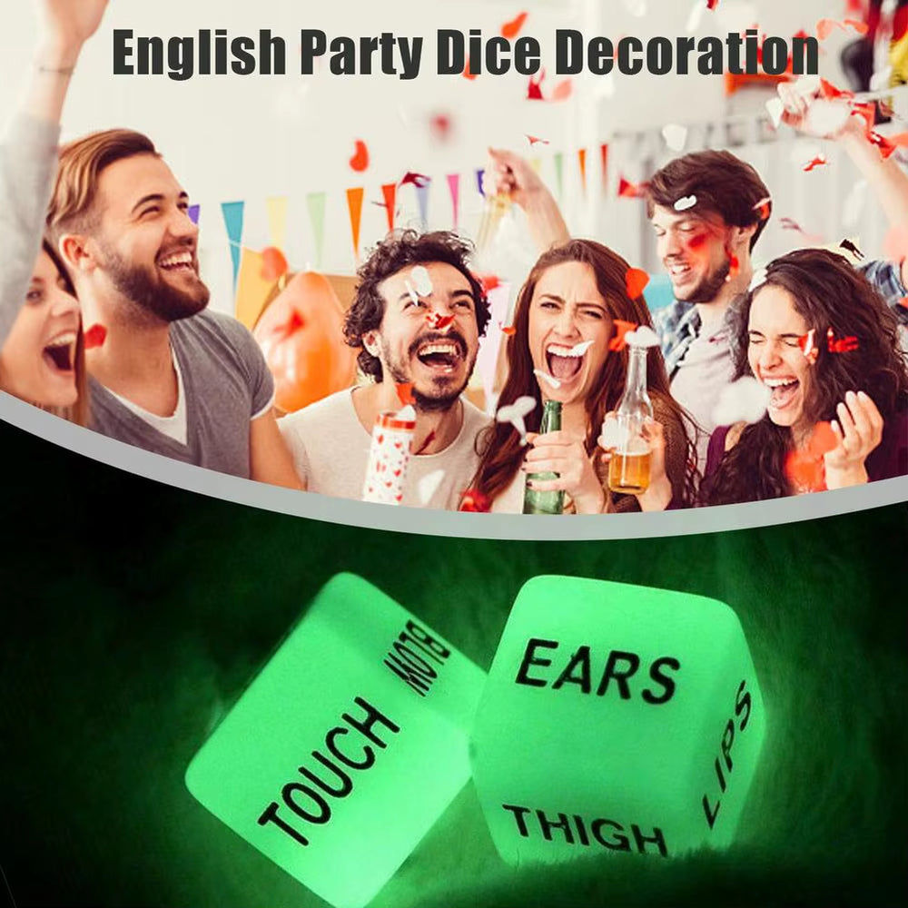 Luminous Engraved  Dice Fun Cube Dice Game Suitable