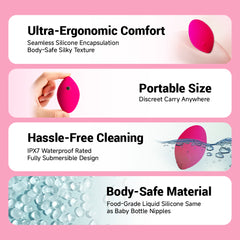 Silicone Rose Red Clitoral Stimulation Bullet Vibrator Mini Massage