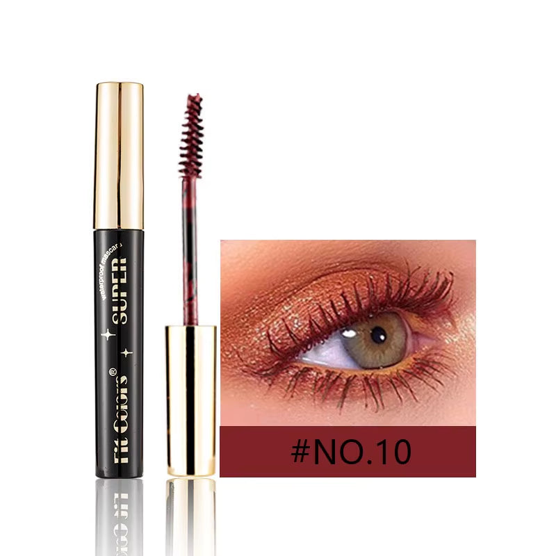 Waterproof 5D Silk Fiber for Mascara with 14 Colors 3D Lash Color Eyelash Extension Thick Lengthening Eye Lashes Cosmetic