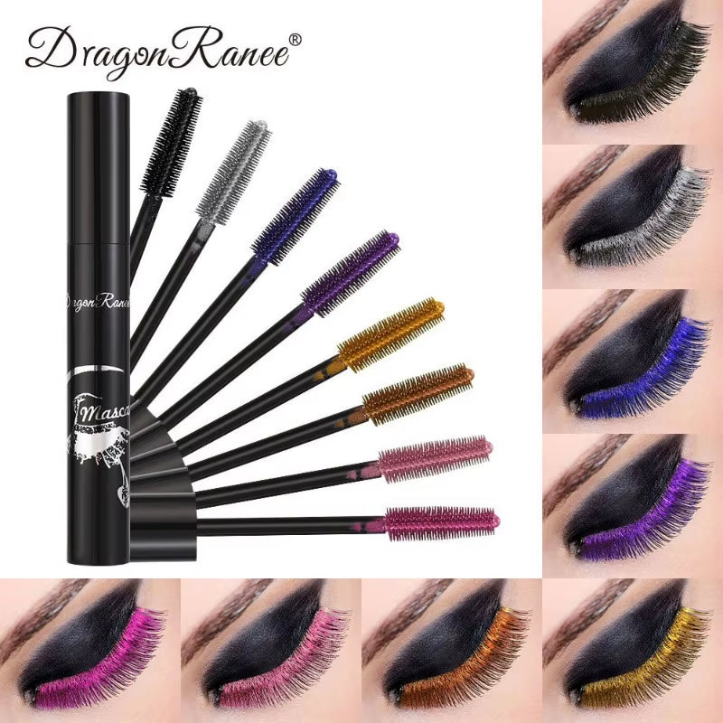 Colorful Dense Eye Makeup Bronze Fine Diamond Mascara Cream Waterproof Blue Purple Pearl Mascara Fine Cosmetics Dropshipping