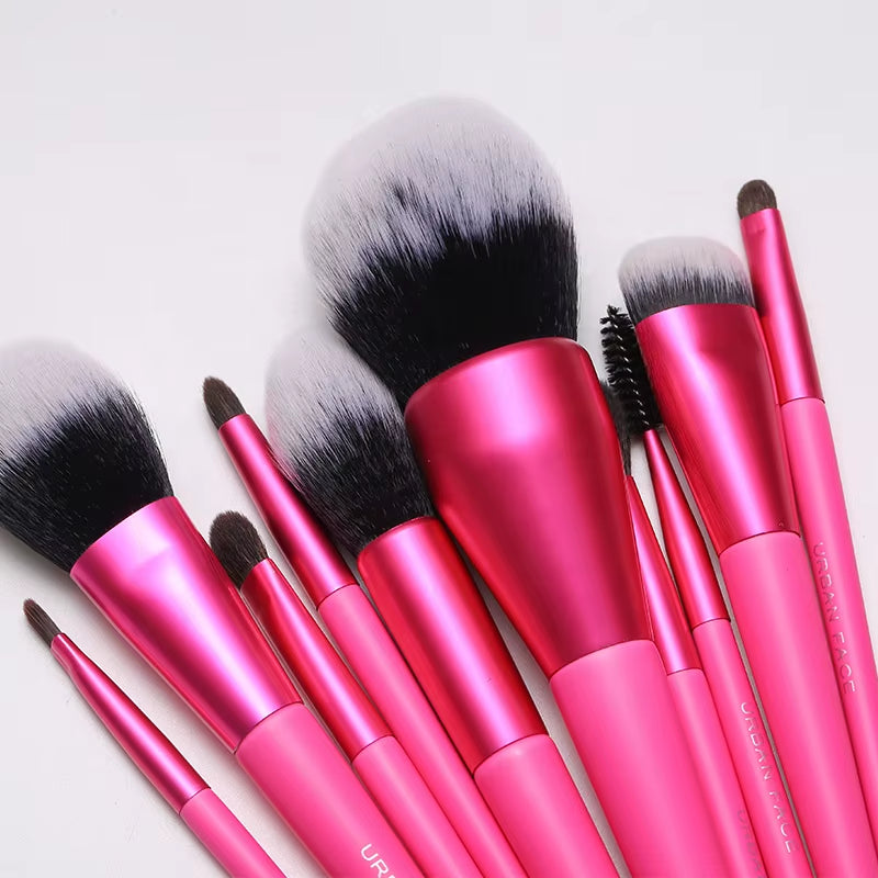 10 Pcs Wholesale Gorgeous Pink Makeup Brush Set Professional Vegan Brushes Kit Synthetic Hair Custom Private Label Services