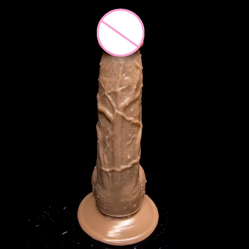 8 Inch Super Artificial Lifelike Soft Suction Cup Wearable Realistic Dildo for Couple