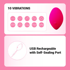 Silicone Rose Red Clitoral Stimulation Bullet Vibrator Mini Massage