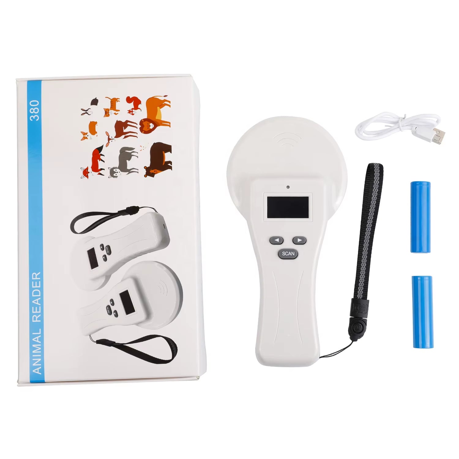 134.2Khz Rfid Fdx a B HDX Animal Ear Tag Glass Tag:- Microchip Chip Reader Scanner for Dog Goat Pet Fish Sheep Cattle Livestock