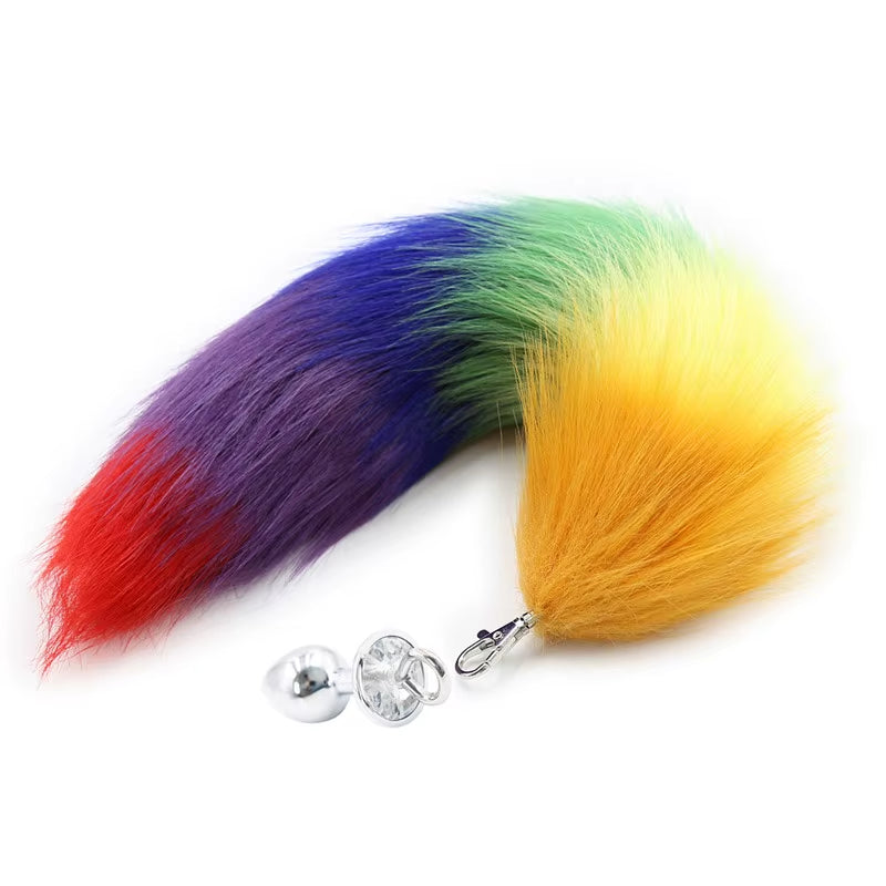 Wholesale High Quality New Detachable Smooth Foxtail Butt Plug Sexy Fox Tail Anal Plug with Separable Metal Anal Toys for Couple