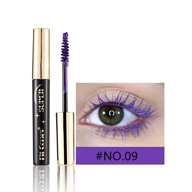 Waterproof 5D Silk Fiber for Mascara with 14 Colors 3D Lash Color Eyelash Extension Thick Lengthening Eye Lashes Cosmetic