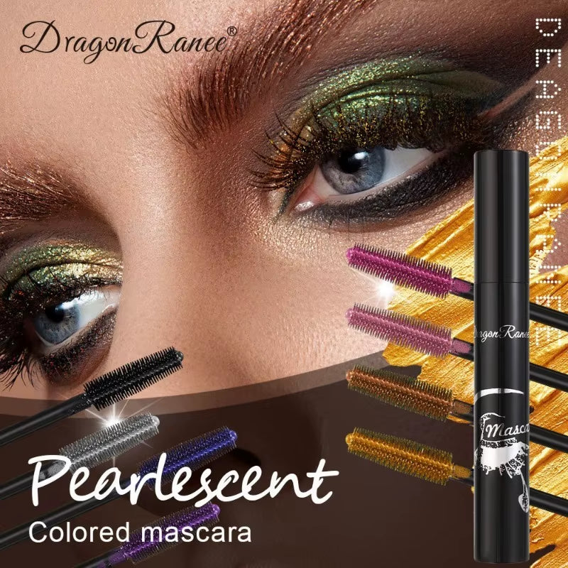 Colorful Dense Eye Makeup Bronze Fine Diamond Mascara Cream Waterproof Blue Purple Pearl Mascara Fine Cosmetics Dropshipping