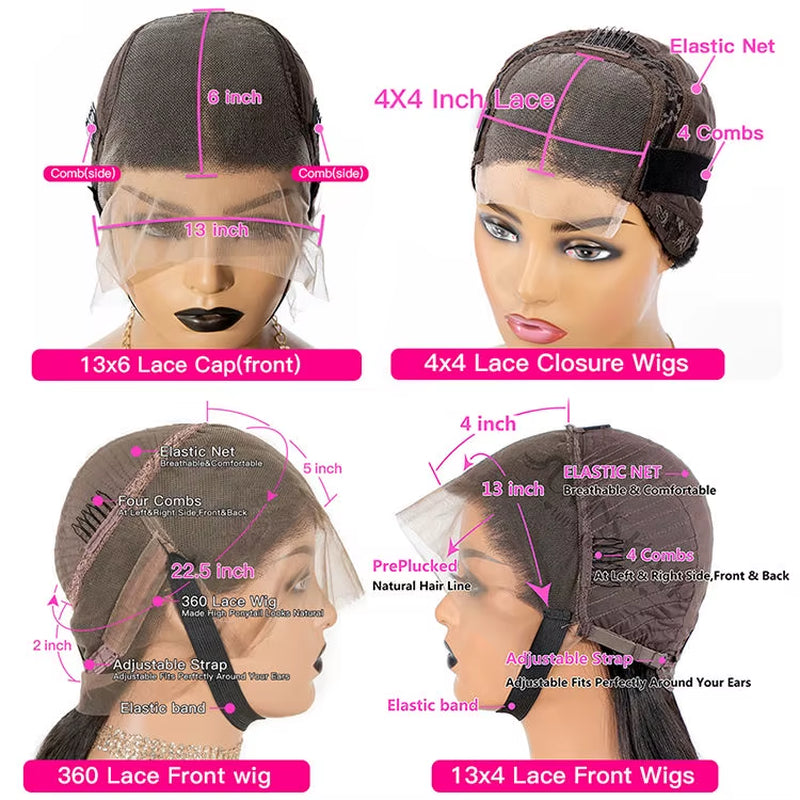 High-Density HD 13X6 Human Hair Wigs for Black Women - Wholesale Brazilian Virgin Hair Transparent Lace Front Wig