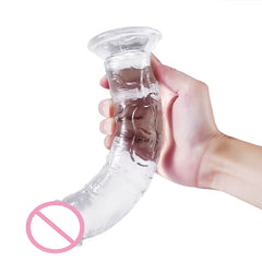 Realistic Clear Dildo with Suction Cup Dildo Para Mulheres