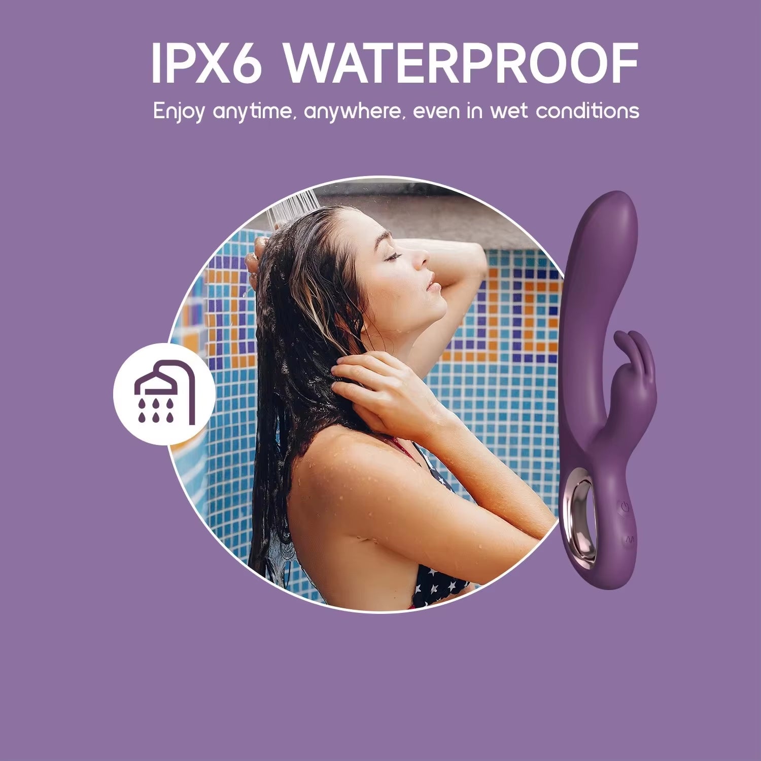 Rabbit Vibrator Rechargeable Silicone Dildo G Spot Clitors Massage Double Vibration for Women