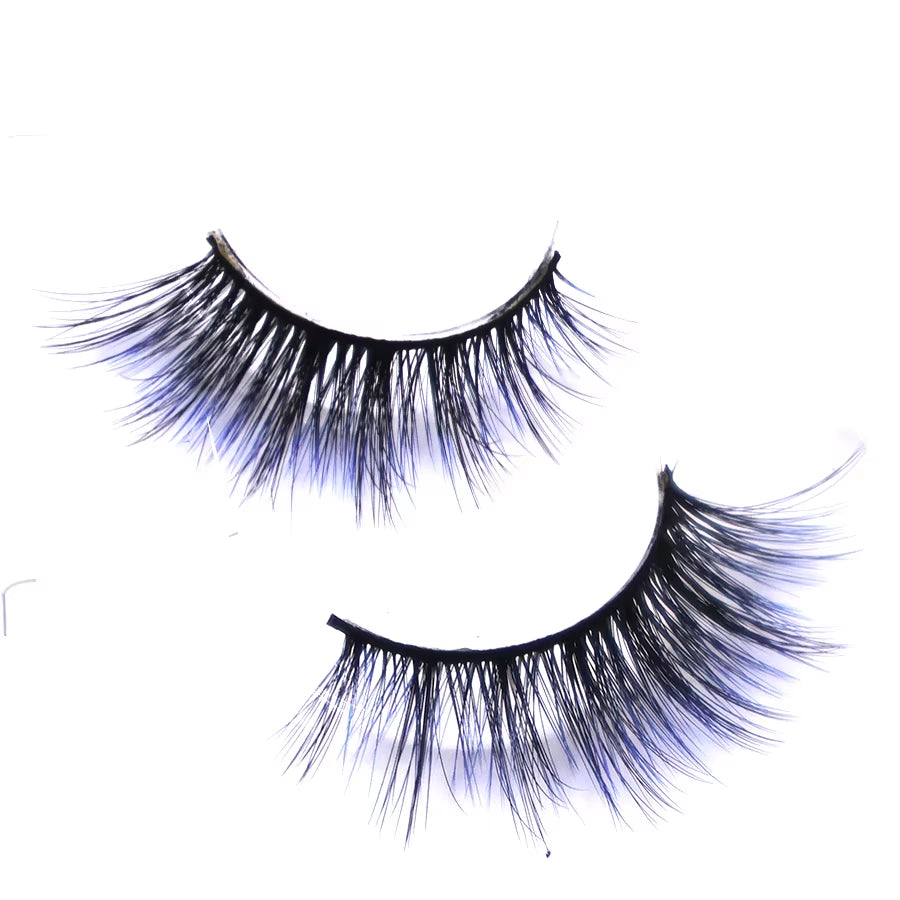 Custom Logo Handmade 10Mm 15Mm 16Mm 3D Fluffy Faux Mink Eyelashes 0.07Mm Thickness Natural Thin Lash Band Volumes Colorful