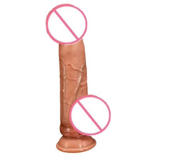 20Cm Soft Silicone Sex Toy Dick Real Skin Dildo with Suction Cup Real Feel Realistic Fat Dildo for Women