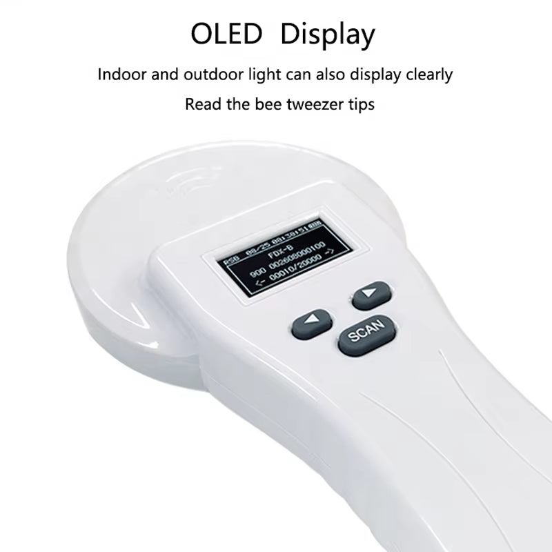 134.2Khz Rfid Fdx a B HDX Animal Ear Tag Glass Tag:- Microchip Chip Reader Scanner for Dog Goat Pet Fish Sheep Cattle Livestock