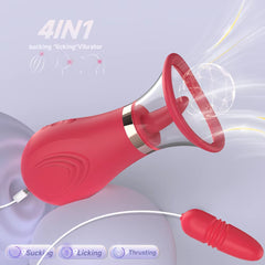 3 in 1 Removable Thrusting Jump Toy Sex Products Girl Vibrator Sex Toys Clitoral Licking Silicon Model of Women