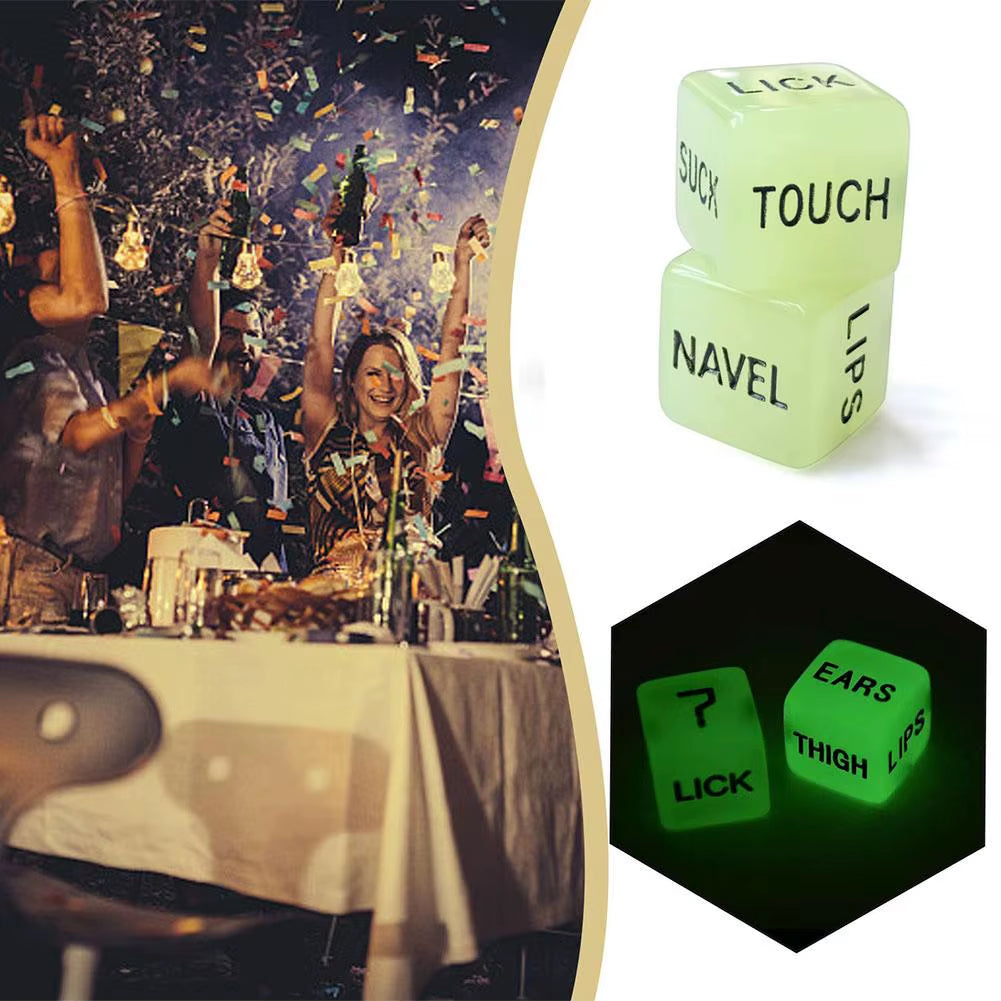 Luminous Engraved  Dice Fun Cube Dice Game Suitable