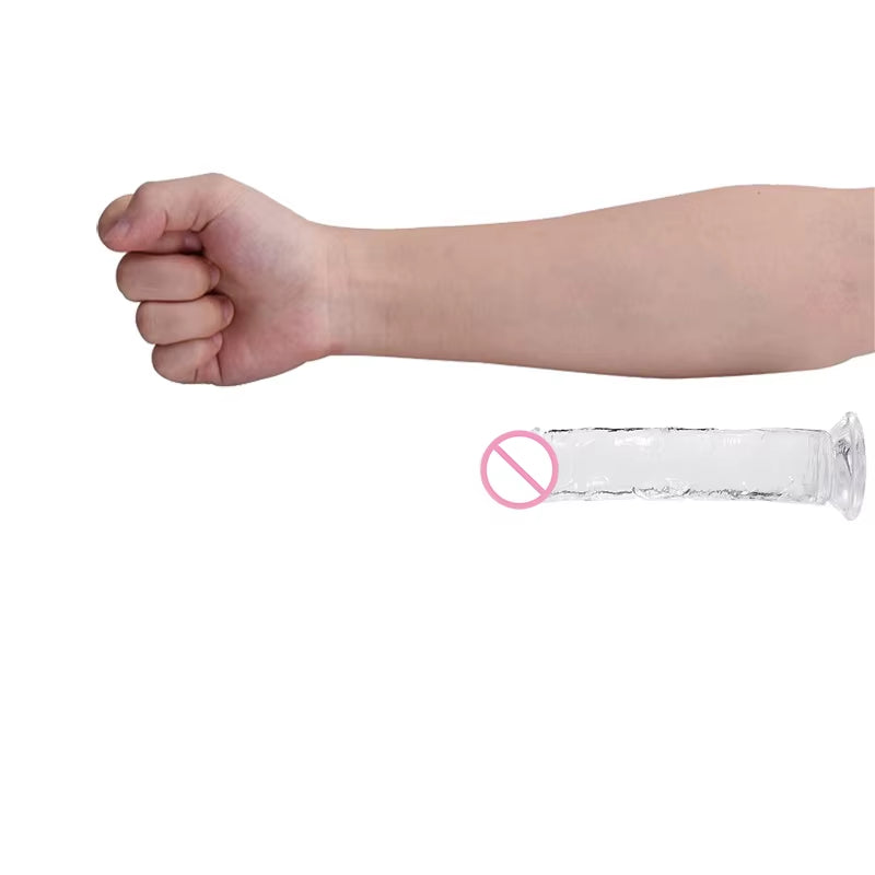 Realistic Clear Dildo with Suction Cup Dildo Para Mulheres