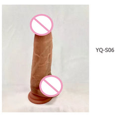 20Cm Soft Silicone Sex Toy Dick Real Skin Dildo with Suction Cup Real Feel Realistic Fat Dildo for Women