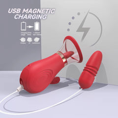 3 in 1 Removable Thrusting Jump Toy Sex Products Girl Vibrator Sex Toys Clitoral Licking Silicon Model of Women