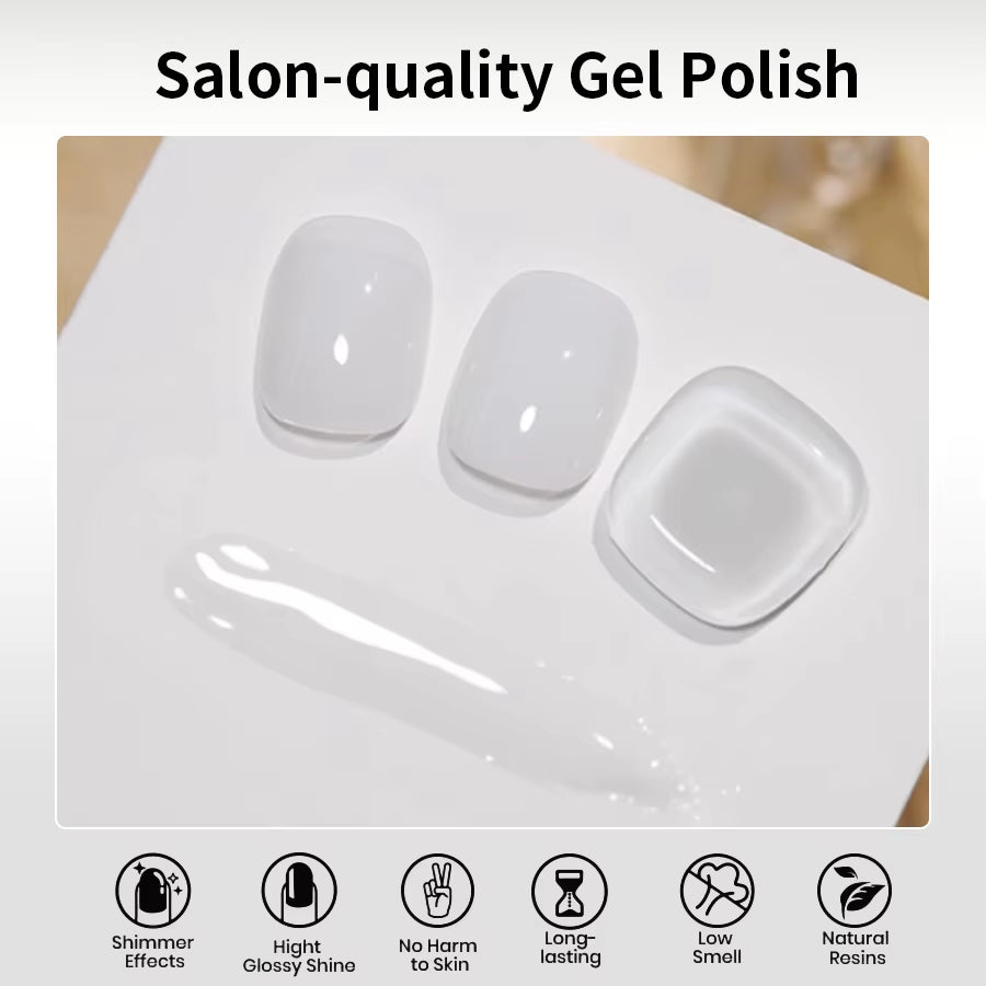 R S Nail Custom Logo High-Quality Self-Leveling Gel Nail Polish - Long-Lasting Non-Yellowing Ice Pink Shade