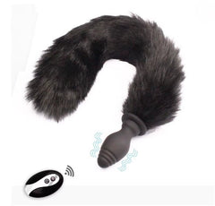 Replacement Fox Tail Hair Vibration Silicone Anal Plug Women Masturbation Remote Control Fox Tail Butt Plug