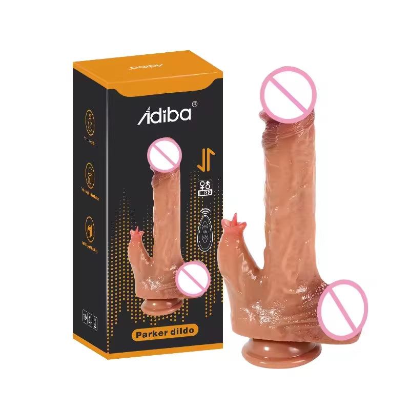 8.27In Remote Control Realistic Dildo with Licking Tongue for Women 9 Vibrating Thrusting