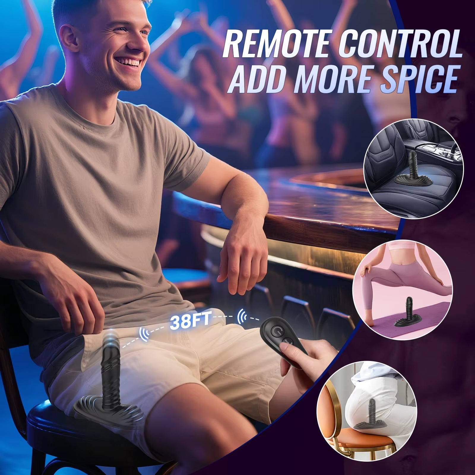 Male Posterior Silicone Vibrating Anal Plug Electric Massage Device