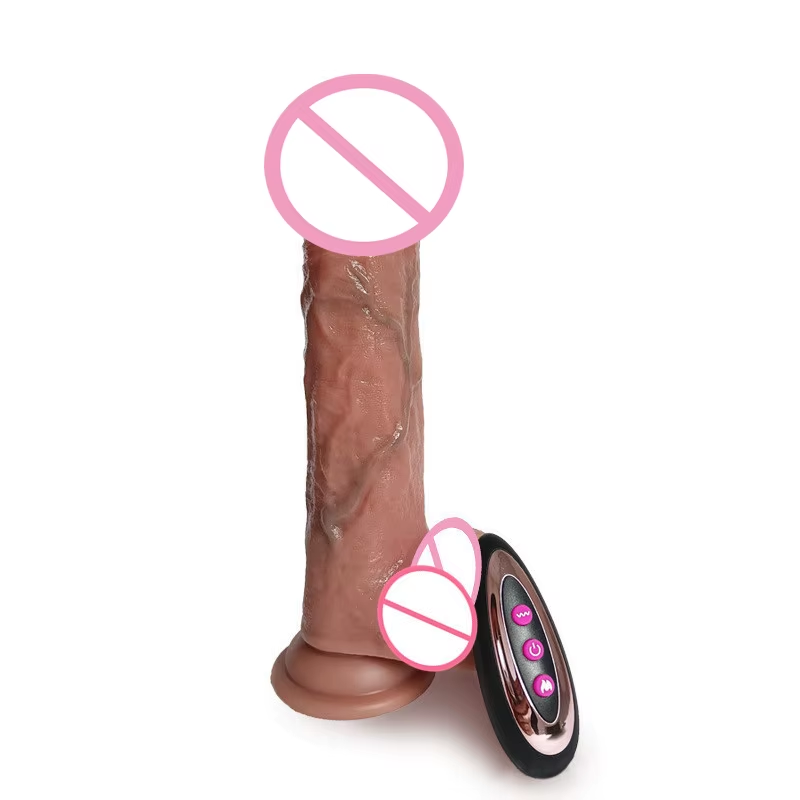 European Best-Selling New Electric Big Dildo Vibrating Heating Telescopic Female Sex Toy Soft Adult-Friendly Wholesale