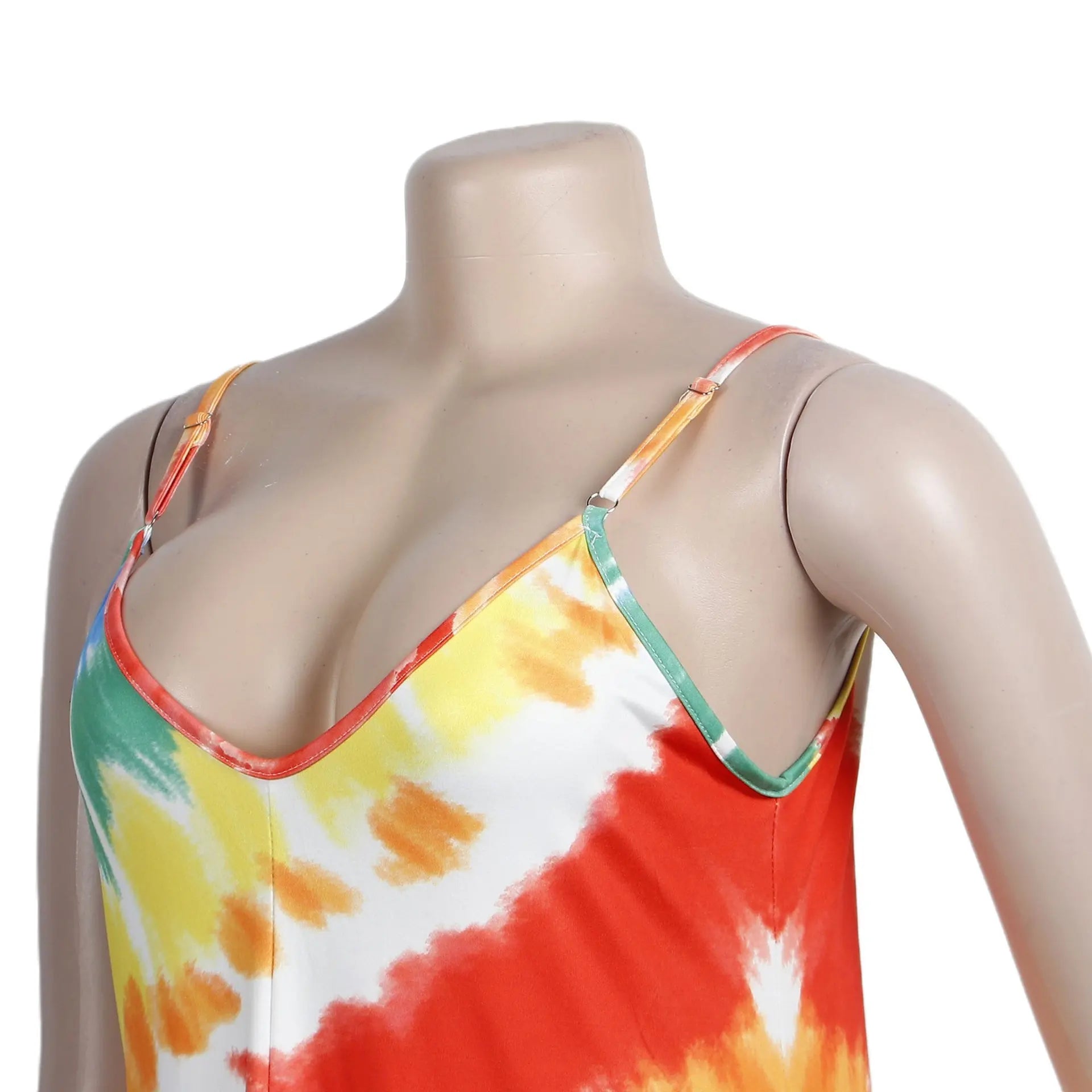 Elegant Sleeveless Tie-Dye Long Maxi Dress for Women - Dera