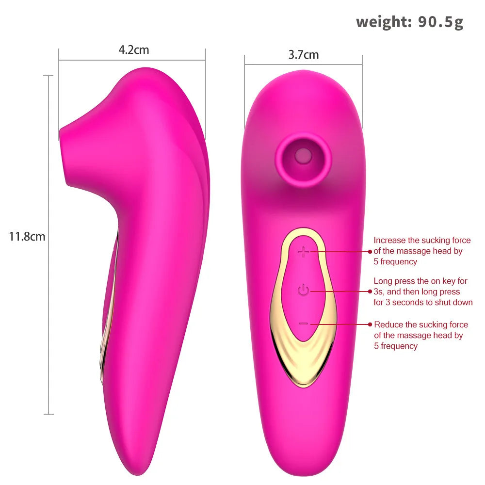 Clitoral and Nipple Stimulator with G-Spot Massaging Function for Women