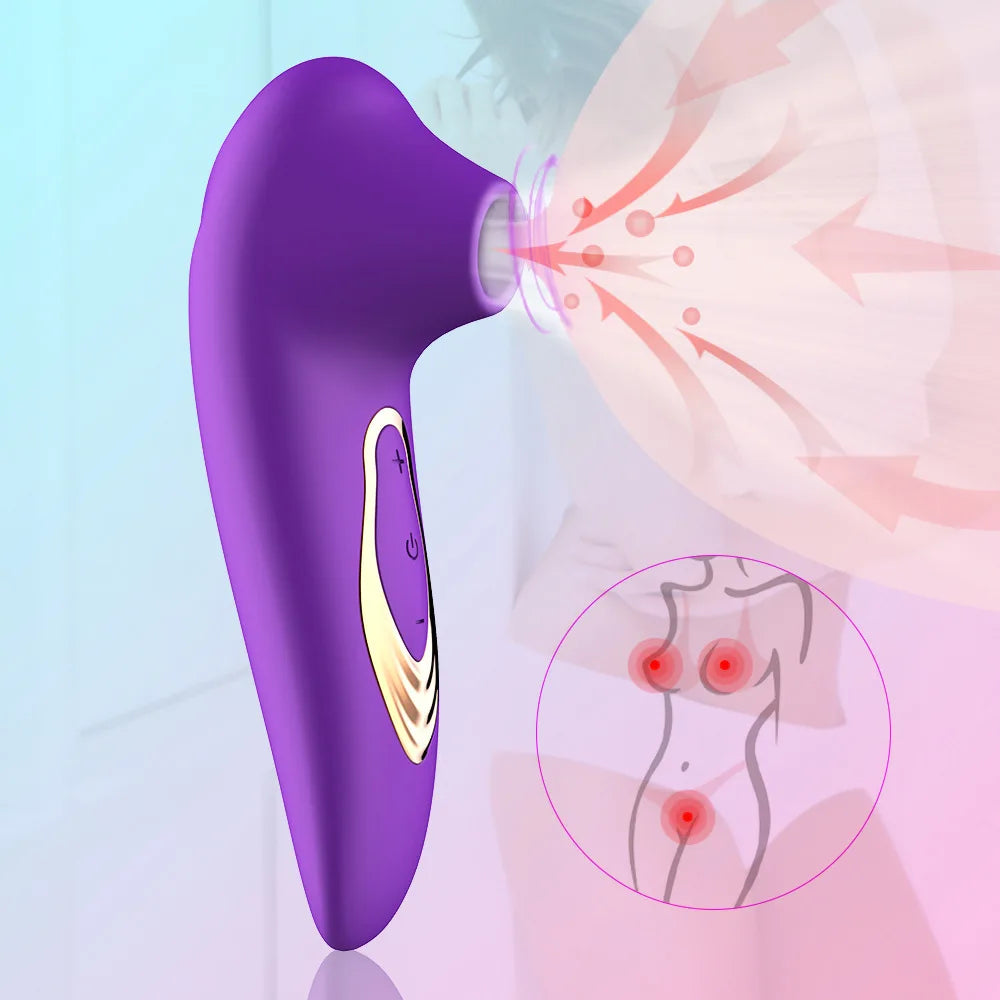 Clitoral and Nipple Stimulator with G-Spot Massaging Function for Women