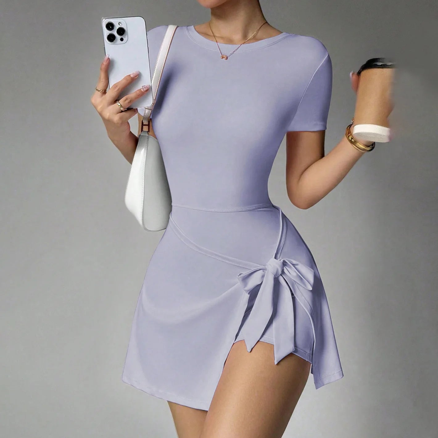 Women'S Sexy Yoga Tennis Skirt Lightweight Breathable Dress for Outdoor Golf Sports Tennis Dress