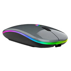 Wireless Bluetooth 2-in-1 Dual Mode Ergonomic Optical Mouse - Portable Rechargeable with USB Interface and Programmable Features for Laptops