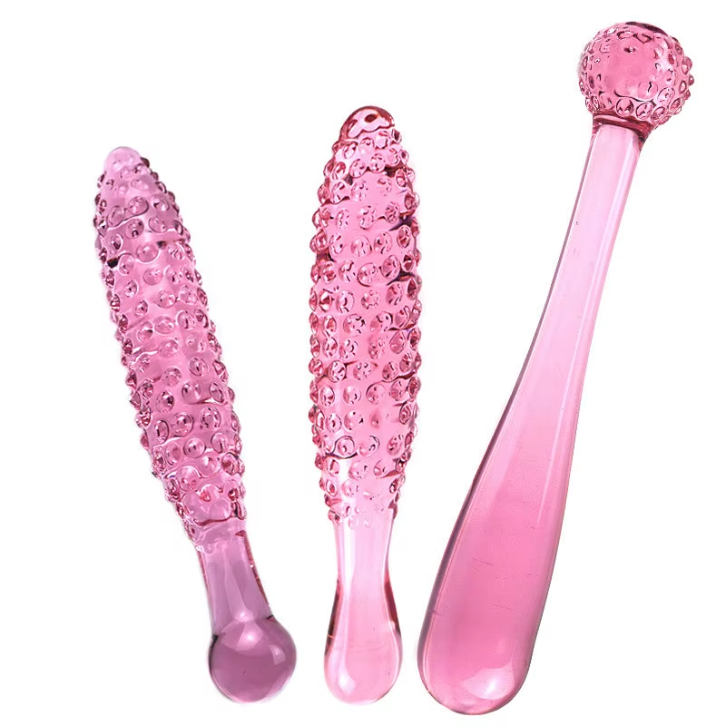 Multiple Fruit Vegetables Beautiful Glass Dildos Adult Toys Jewelry Prostate Massager Double Anal Butt Plug Crystal Glass