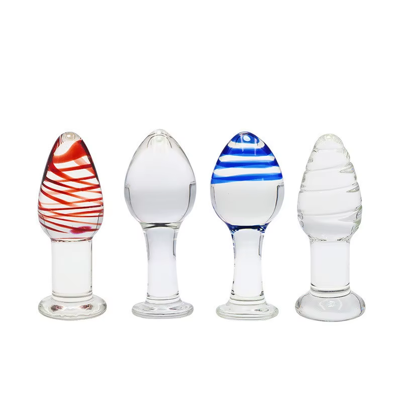 Multiple Fruit Vegetables Beautiful Glass Dildos Adult Toys Jewelry Prostate Massager Double Anal Butt Plug Crystal Glass
