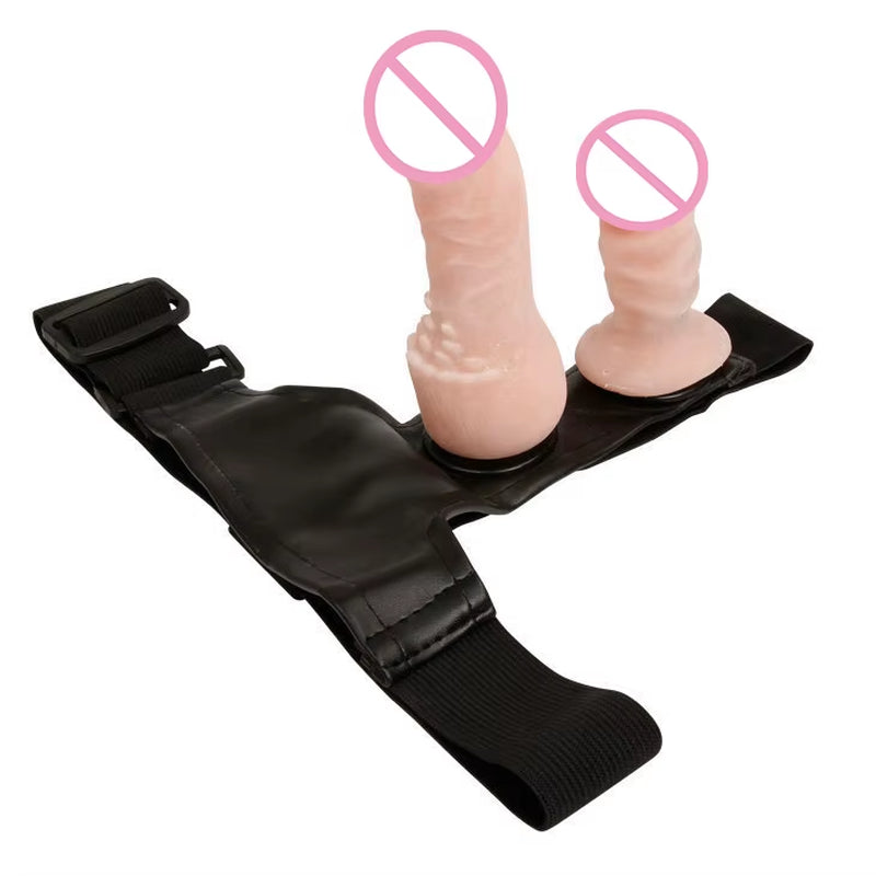 Soft Silicone Strap on Penis Leather Panty Dildos for Lesbians No Vibration Wearable Dildo