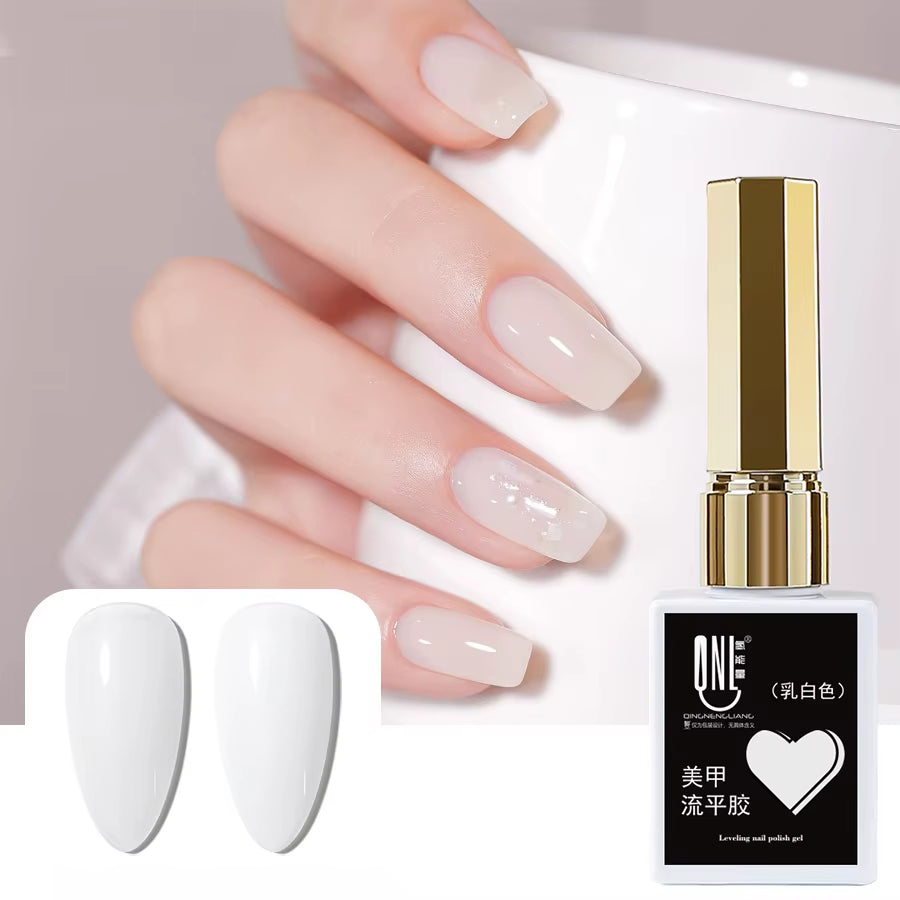 R S Nail Custom Logo High-Quality Self-Leveling Gel Nail Polish - Long-Lasting Non-Yellowing Ice Pink Shade
