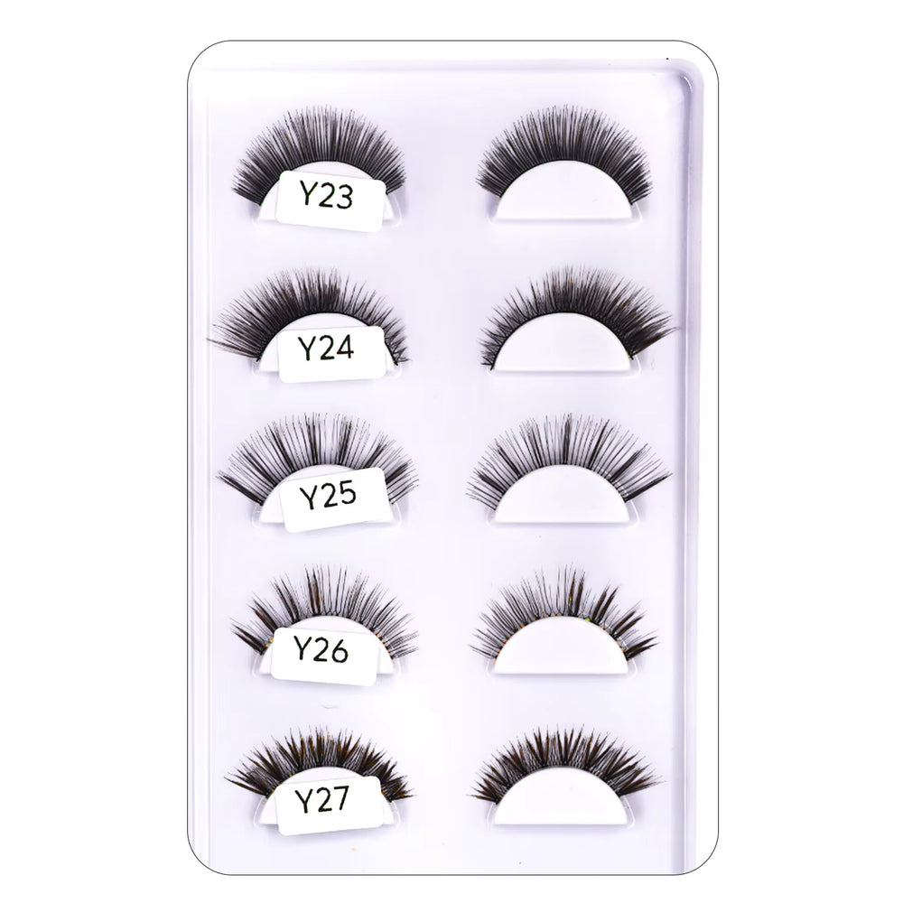 Custom Logo Handmade 10Mm 15Mm 16Mm 3D Fluffy Faux Mink Eyelashes 0.07Mm Thickness Natural Thin Lash Band Volumes Colorful