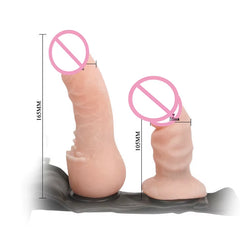 Soft Silicone Strap on Penis Leather Panty Dildos for Lesbians No Vibration Wearable Dildo